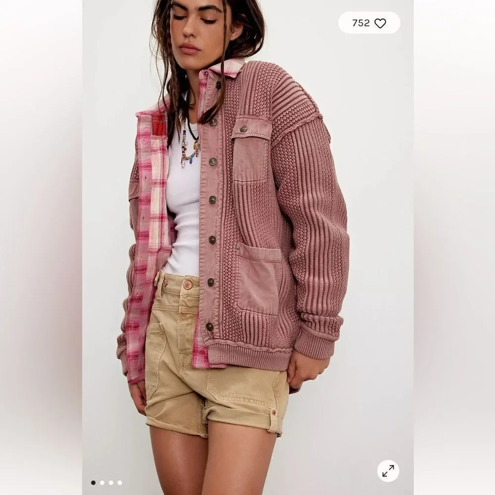 We The Free Worn Thru Chore Sweater Jacket